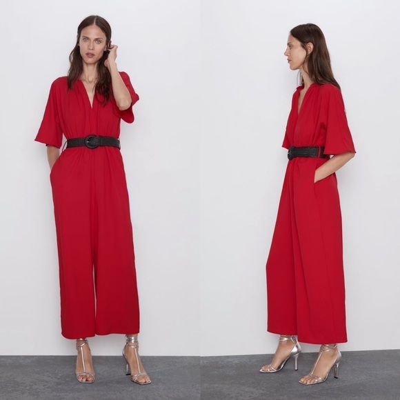 ZARA Jumpsuit with Belt - Picture 6 of 8